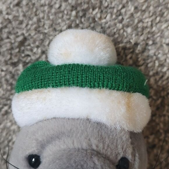 Style #0207 Coca Cola Seal In Vest & Knit Cap Bean Bag Plush - Picture 4 of 15